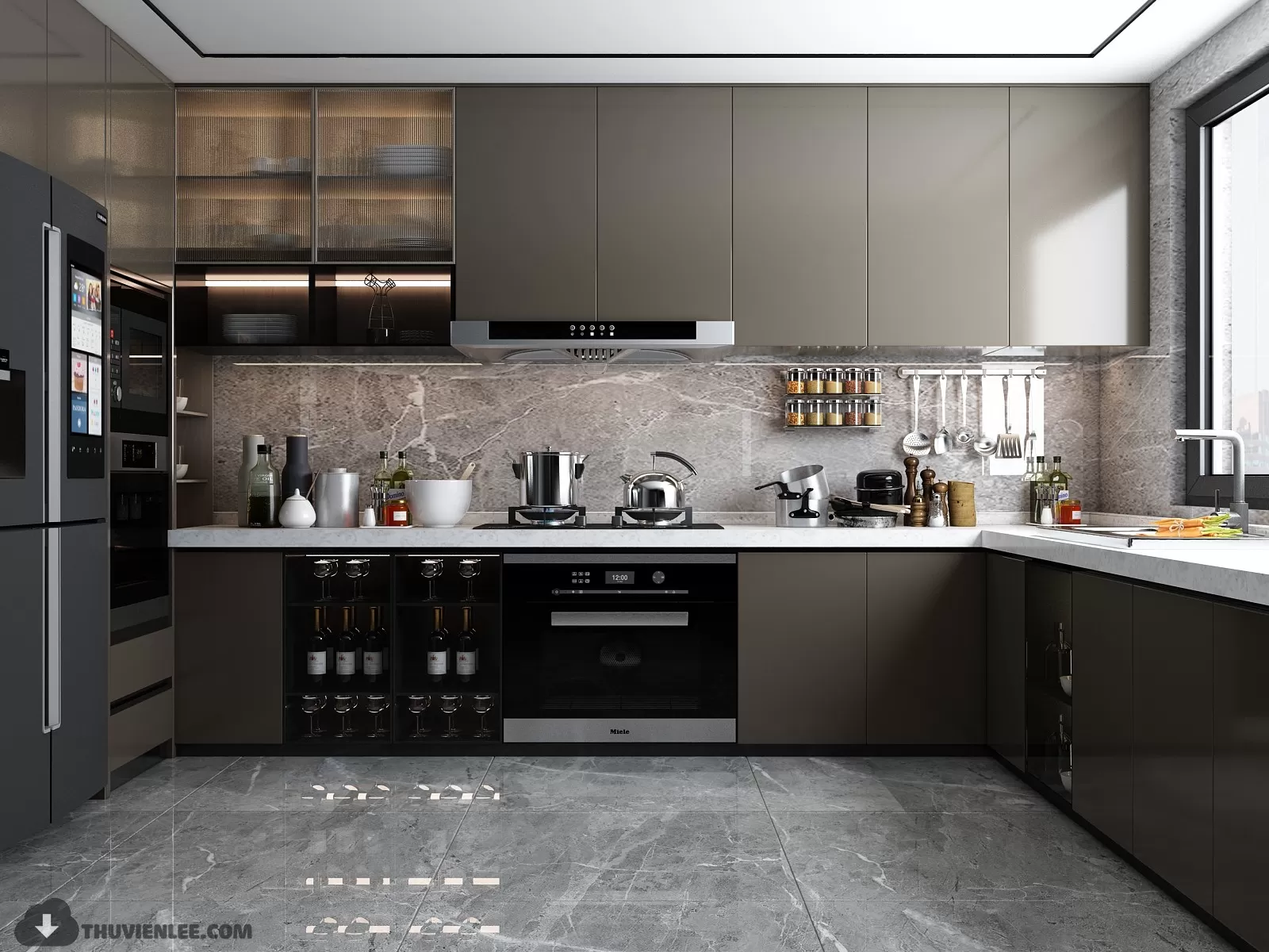PRO 3D SCENE – KITCHEN 3D BLOCK – 032