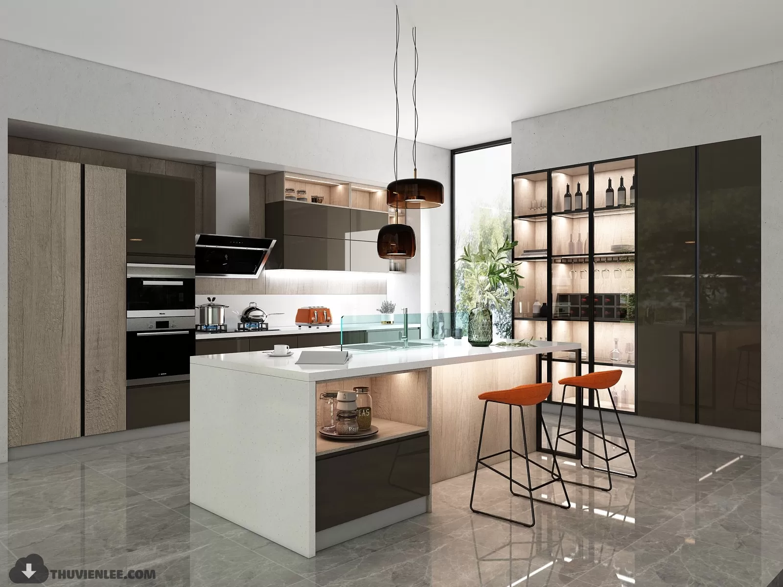 PRO 3D SCENE – KITCHEN 3D BLOCK – 033