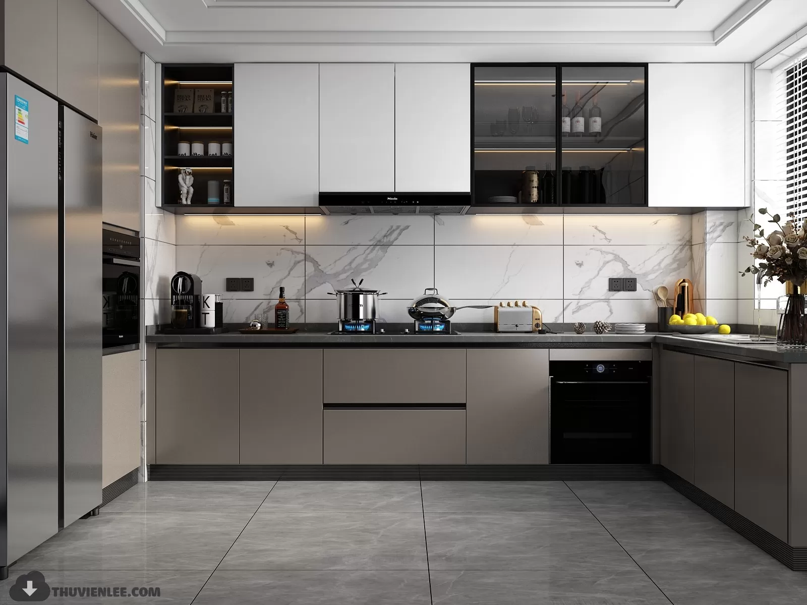 PRO 3D SCENE – KITCHEN 3D BLOCK – 034