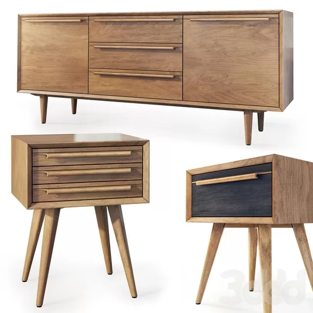 FURNITURE – SIDEBOARD & CHEST OF DRAWER – 3D MODELS – FREE DOWNLOAD – 9777