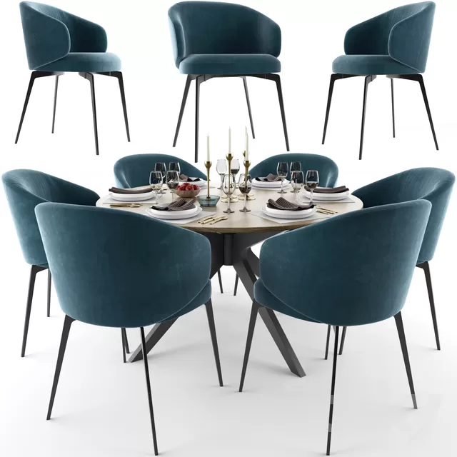 FURNITURE – TABLE CHAIR – 3D MODELS – FREE DOWNLOAD – 11459