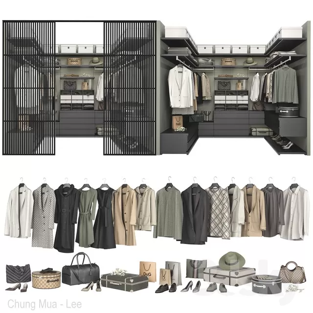 FURNITURE – WAREDROBE & DISPLAY – 3D MODELS – FREE DOWNLOAD – 12176