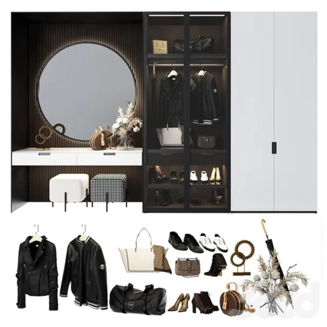 FURNITURE – WAREDROBE & DISPLAY – 3D MODELS – FREE DOWNLOAD – 12186
