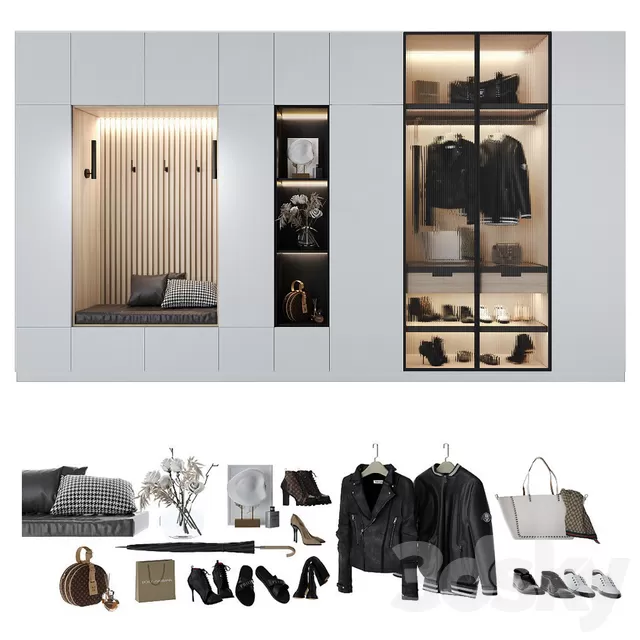 FURNITURE – WAREDROBE & DISPLAY – 3D MODELS – FREE DOWNLOAD – 12191