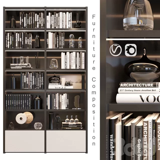 FURNITURE – WAREDROBE & DISPLAY – 3D MODELS – FREE DOWNLOAD – 12208