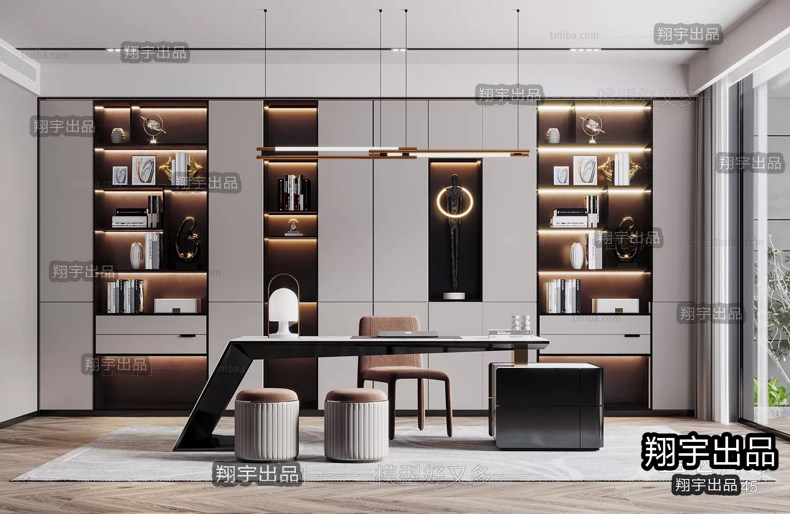 Office – Modern Interior Design – 3D Models – 002
