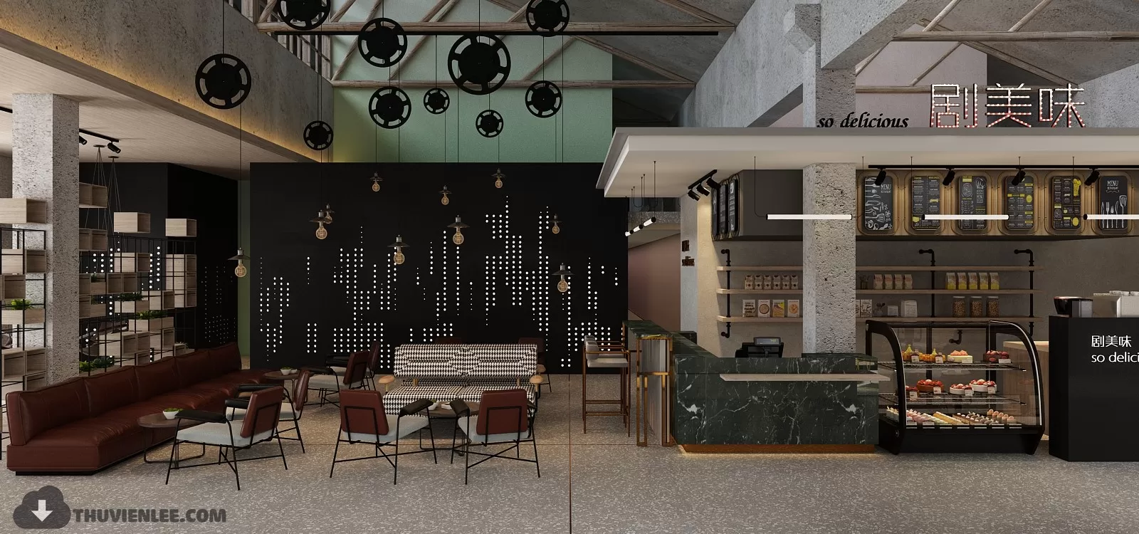PRO 3D SCENE – COFFEE SHOP 3D BLOCK – 014