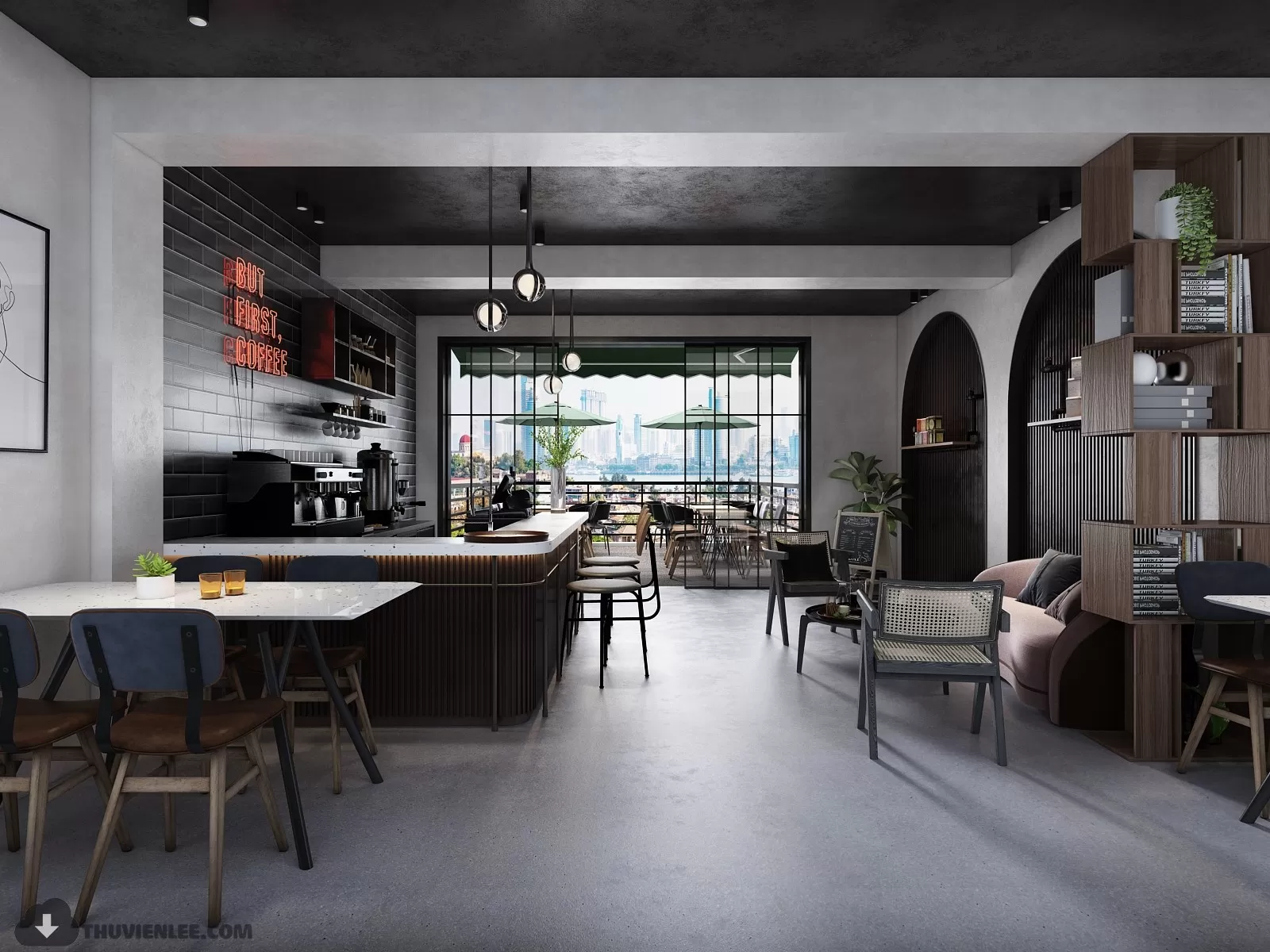 PRO 3D SCENE – COFFEE SHOP 3D BLOCK – 022