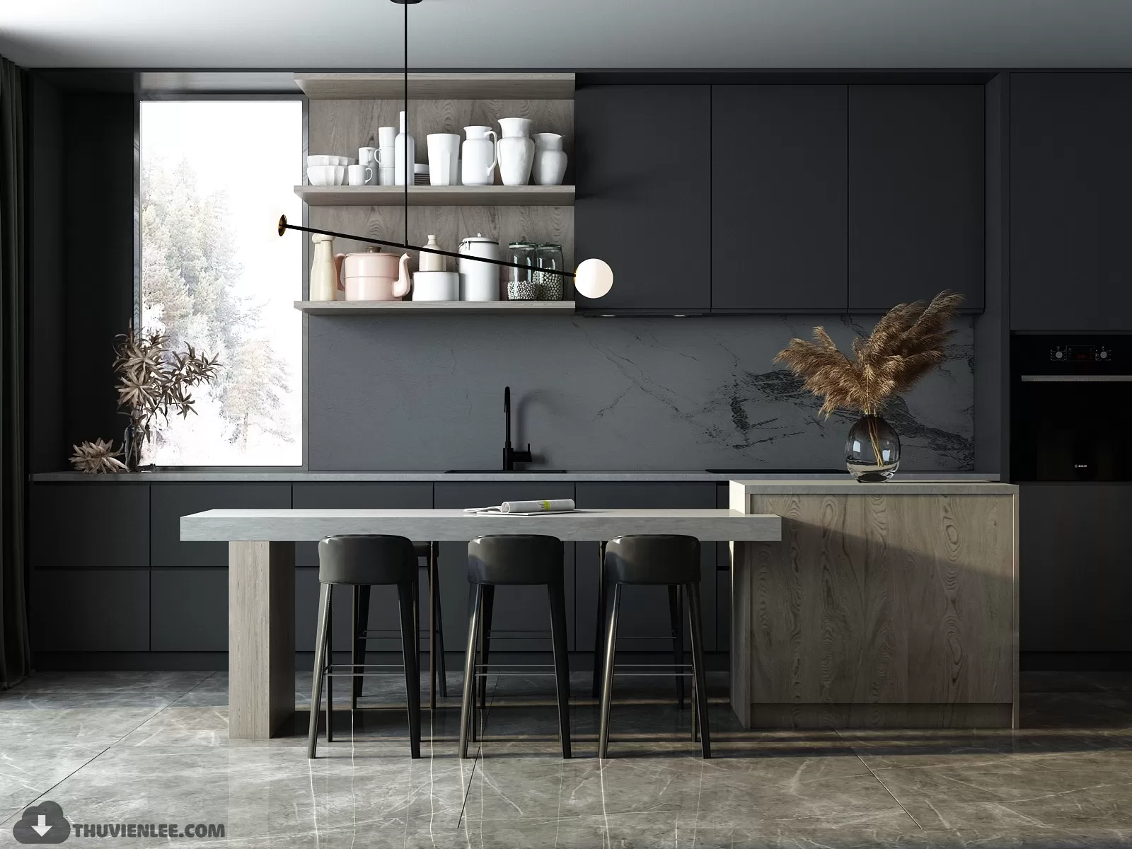 PRO 3D SCENE – KITCHEN 3D BLOCK – 007