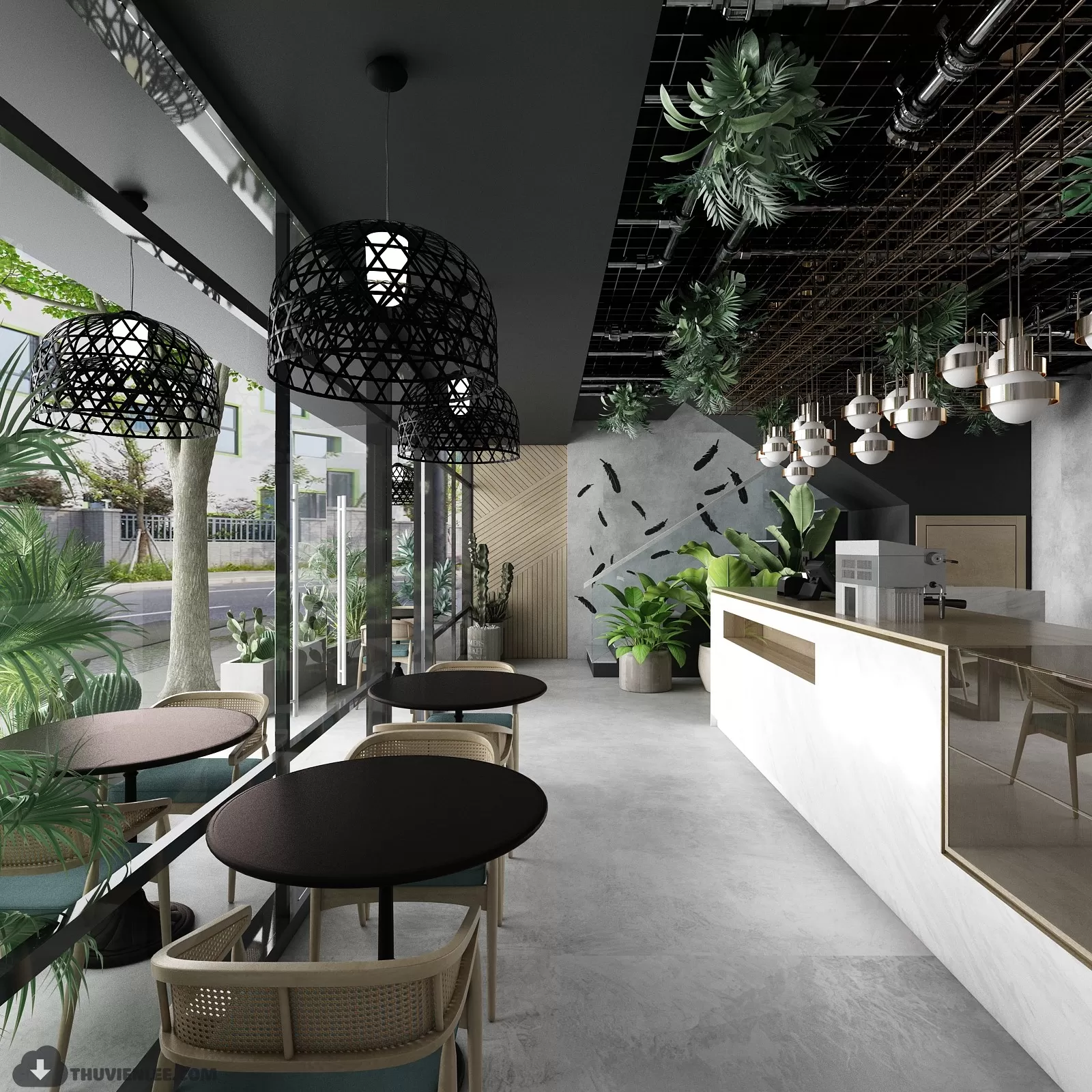 PRO 3D SCENE – COFFEE SHOP 3D BLOCK – 029