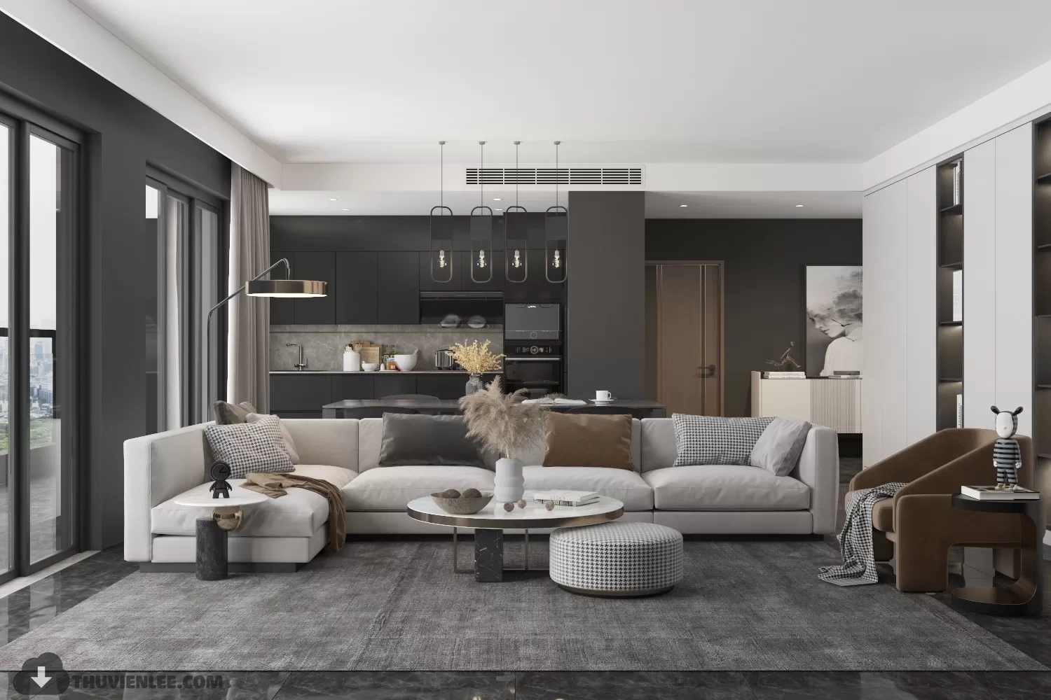 PRO 3D SCENE – LIVING ROOM 3D BLOCK – 001