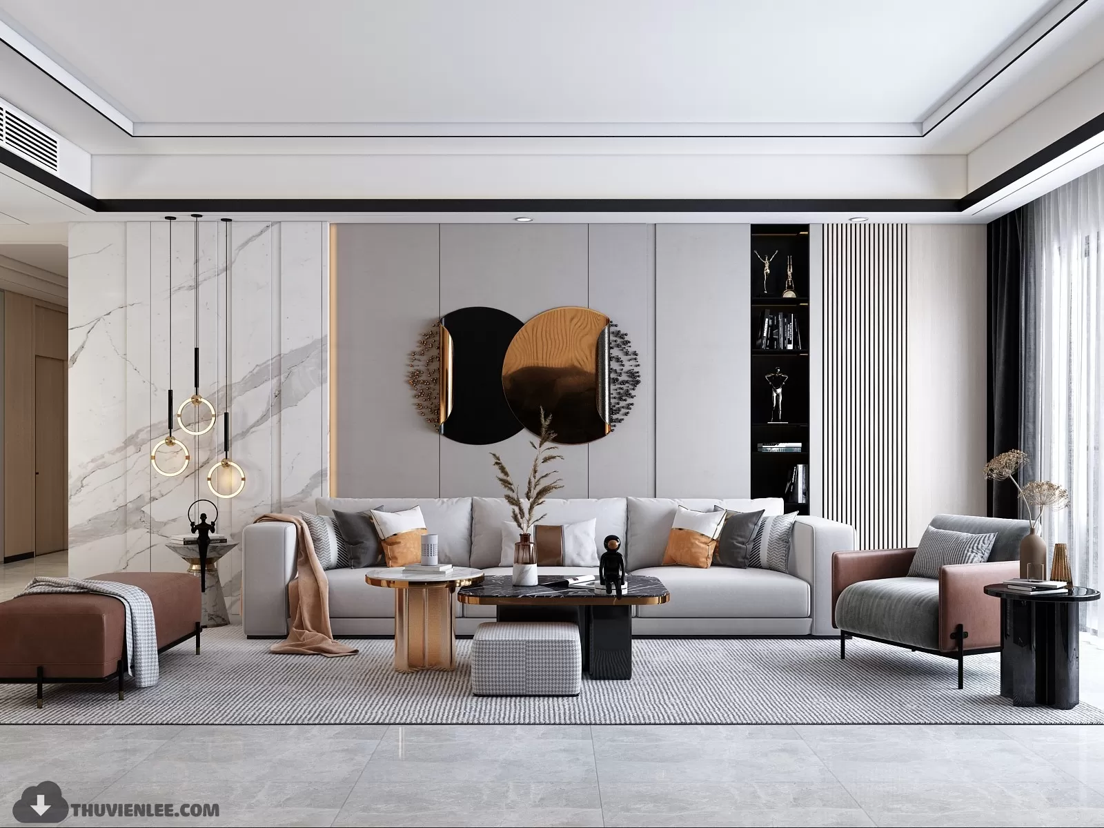 PRO 3D SCENE – LIVING ROOM 3D BLOCK – 005