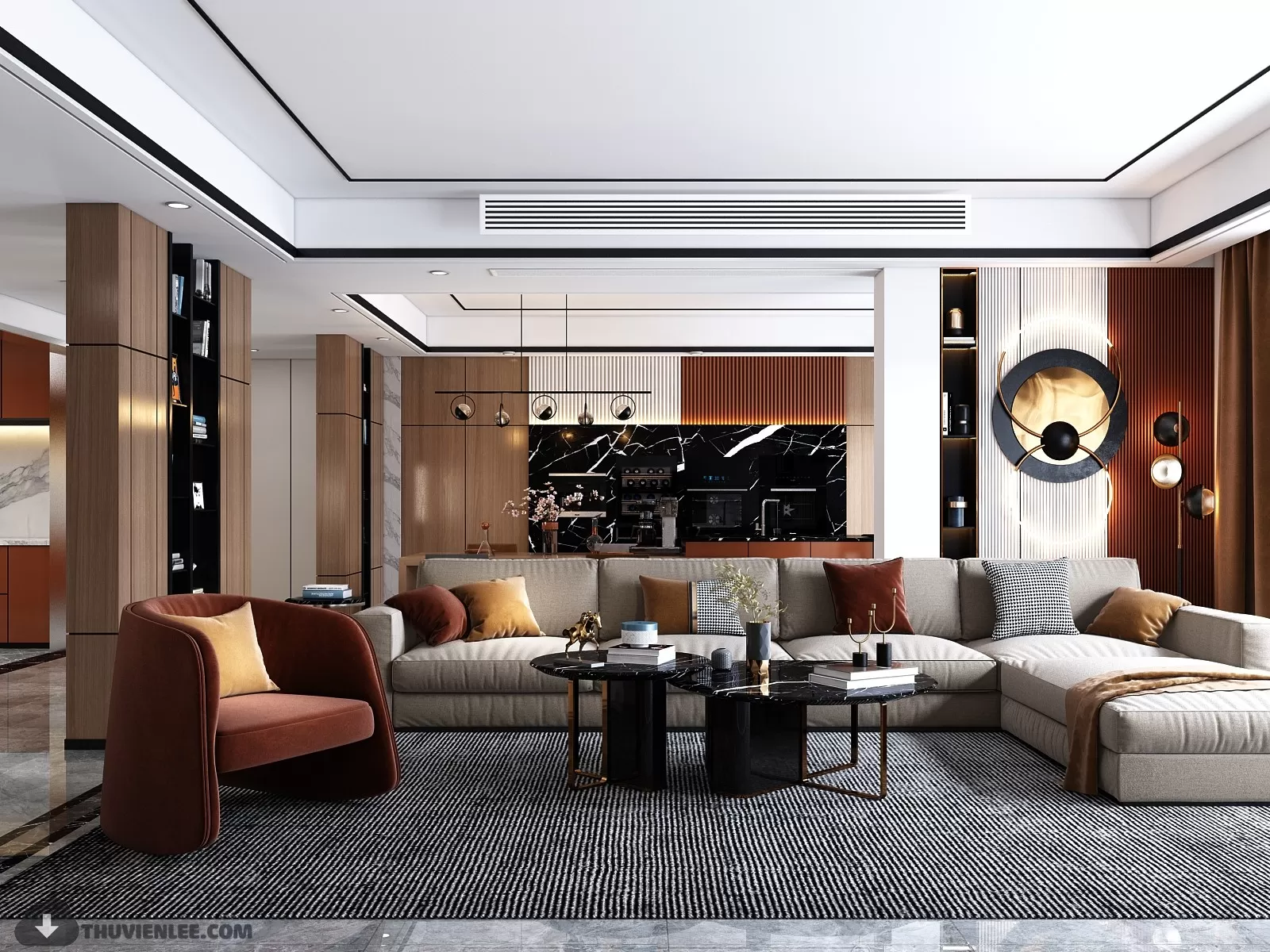 PRO 3D SCENE – LIVING ROOM 3D BLOCK – 015