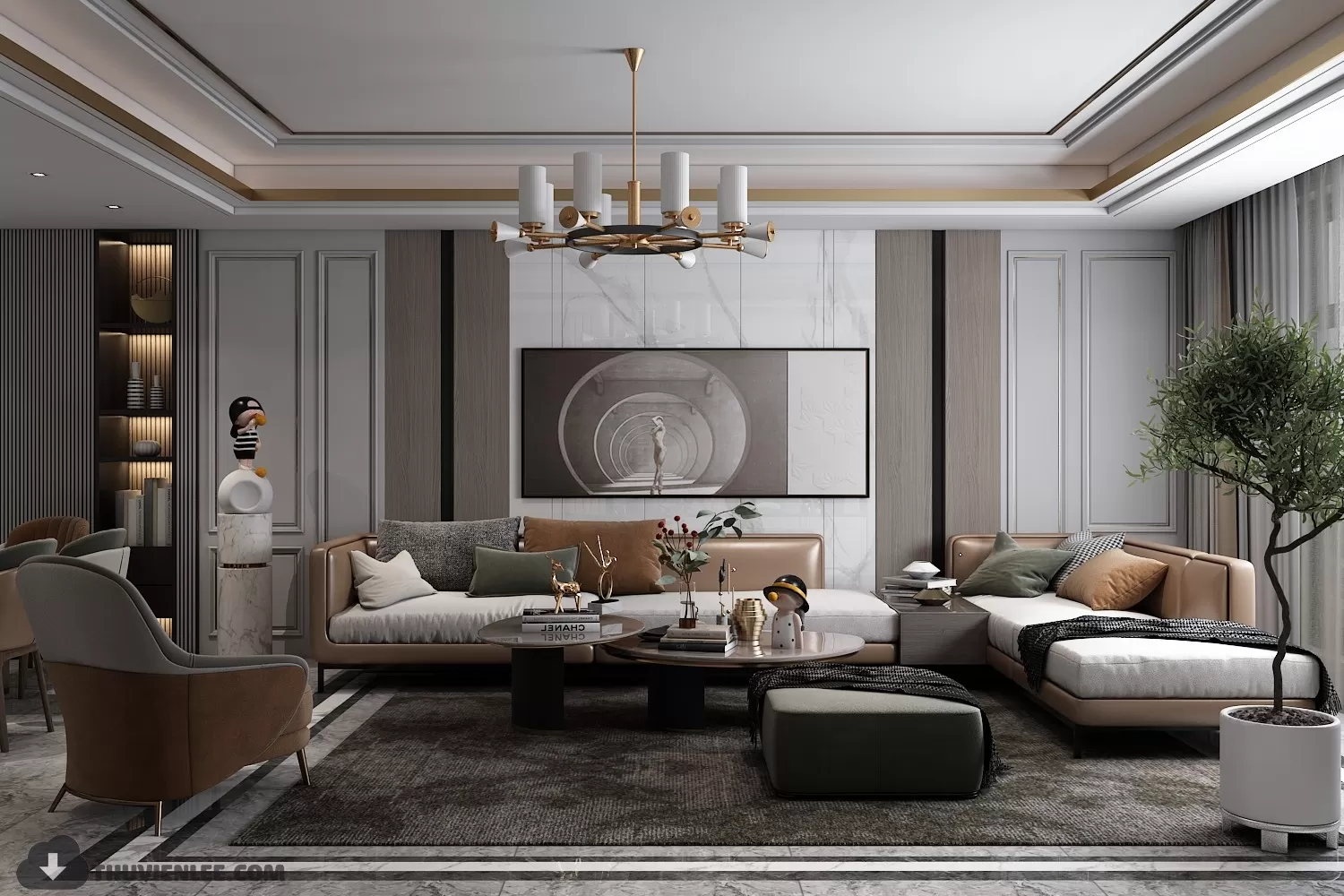 PRO 3D SCENE – LIVING ROOM 3D BLOCK – 016