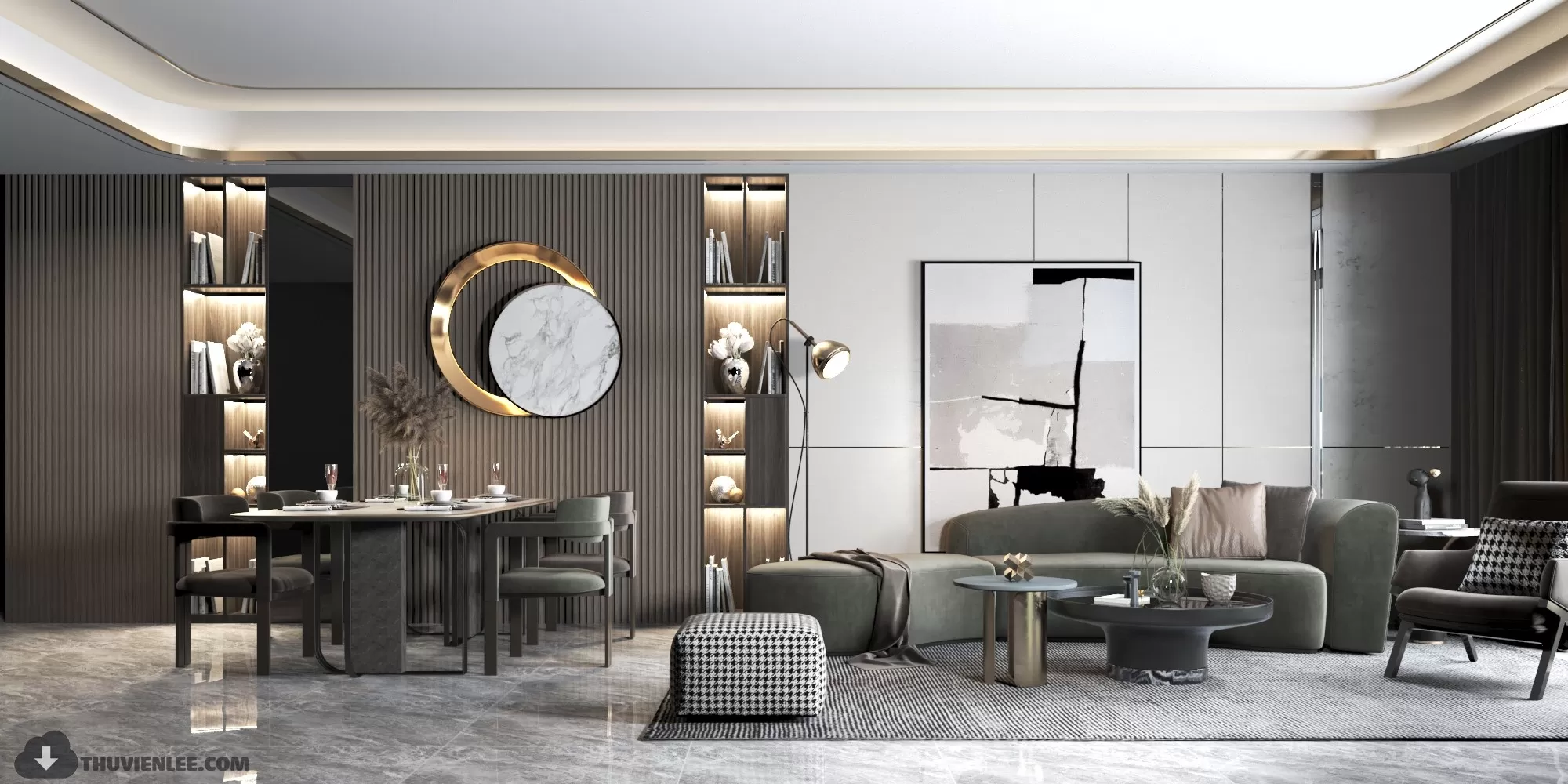 PRO 3D SCENE – LIVING ROOM 3D BLOCK – 017
