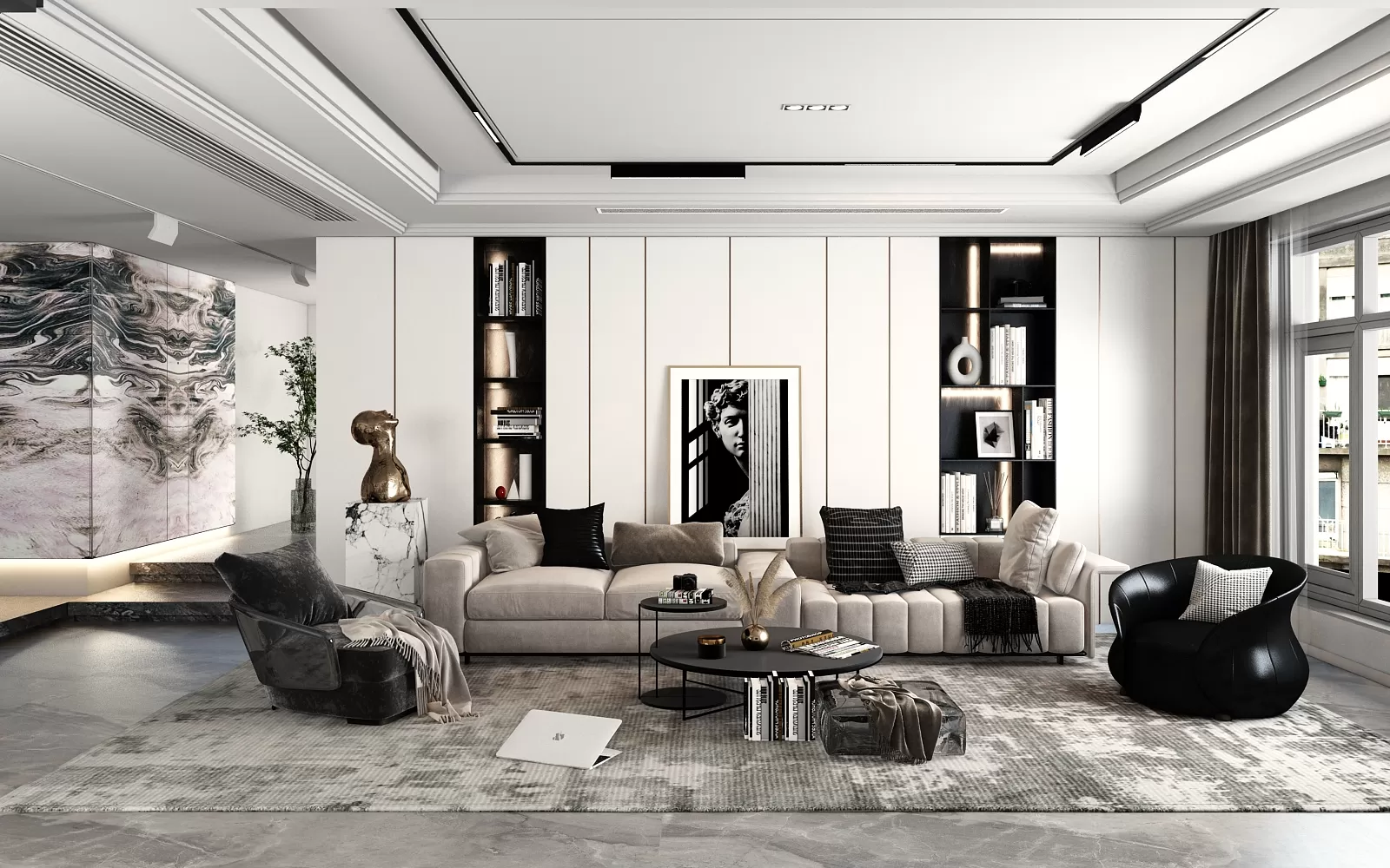 PRO 3D SCENE – LIVING ROOM 3D BLOCK – 021