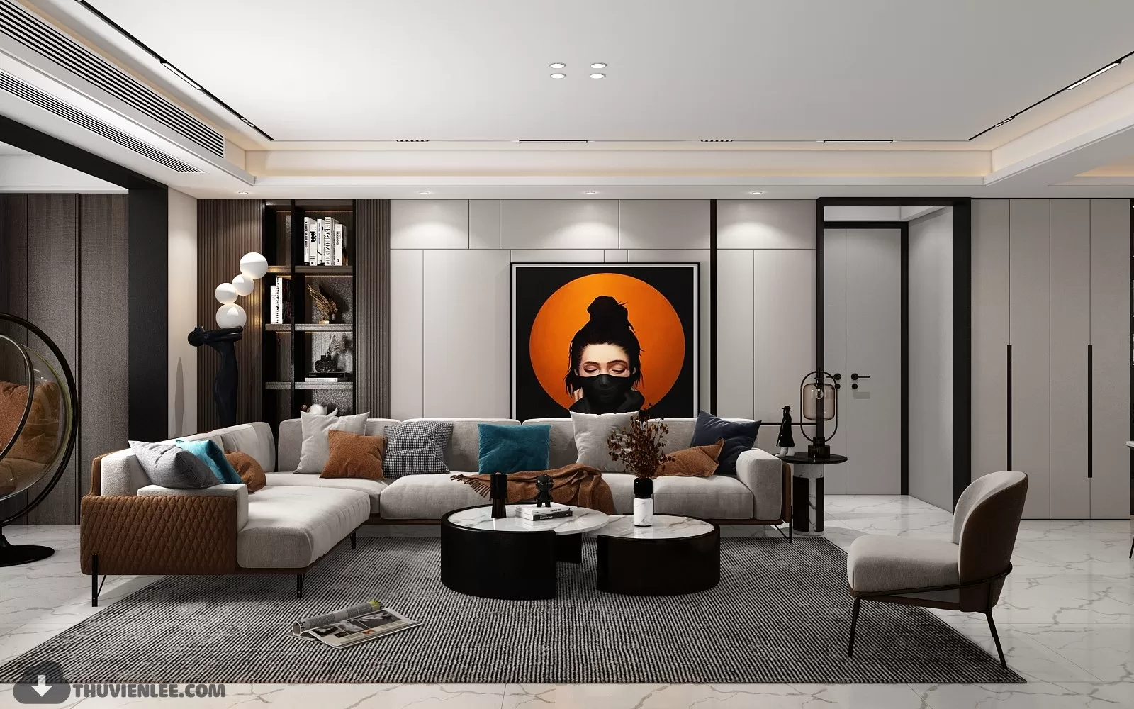 PRO 3D SCENE – LIVING ROOM 3D BLOCK – 023