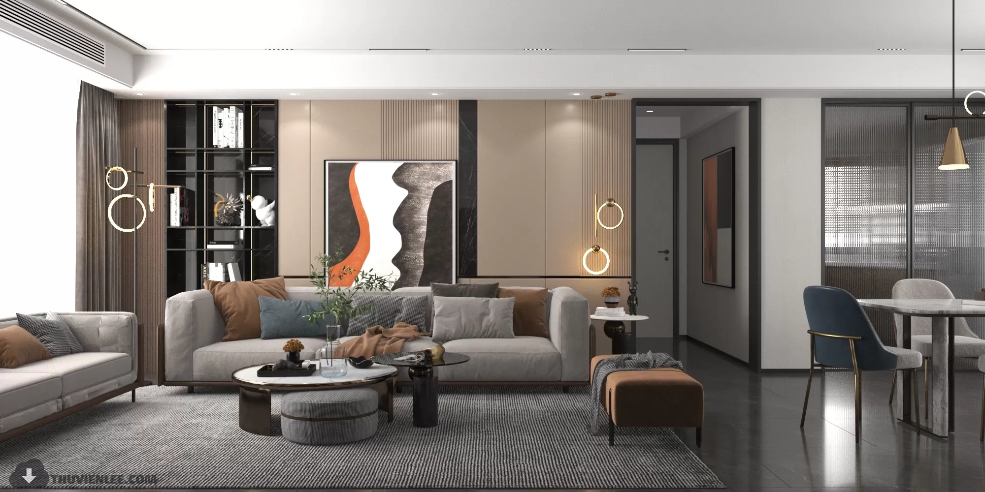 PRO 3D SCENE – LIVING ROOM 3D BLOCK – 027