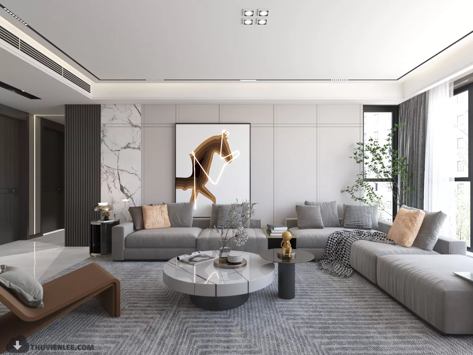 PRO 3D SCENE – LIVING ROOM 3D BLOCK – 028