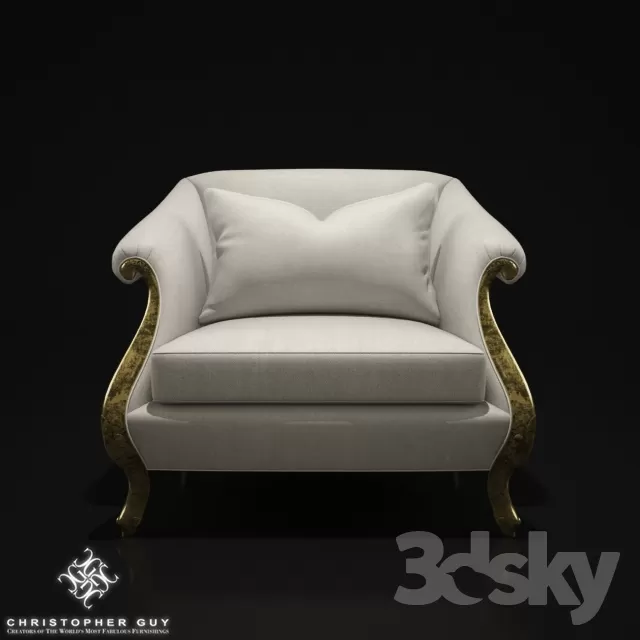 3DSKYFREE – FURNITURE - ARMCHAIR 3DS MAX MODELS