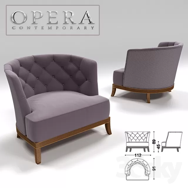 3DSKYFREE – FURNITURE - ARMCHAIR 3DS MAX MODELS