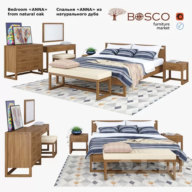 3DSKYFREE – FURNITURE - BED 3DS MAX MODELS