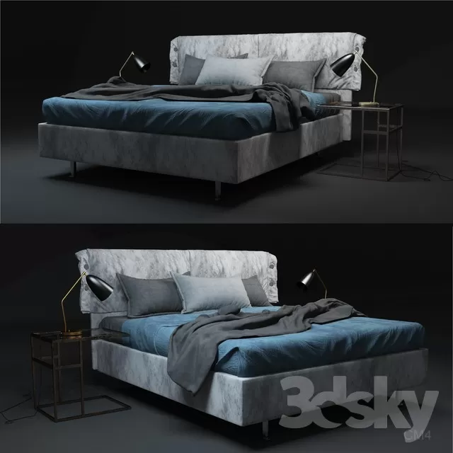 3DSKYFREE – FURNITURE - BED 3DS MAX MODELS