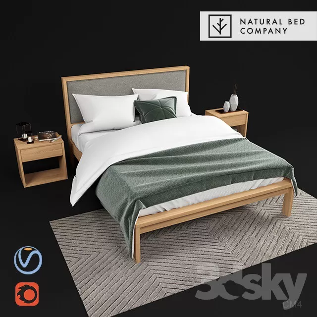 3DSKYFREE – FURNITURE - BED 3DS MAX MODELS