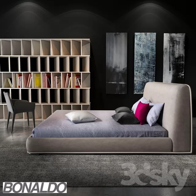 3DSKYFREE – FURNITURE - BED 3DS MAX MODELS
