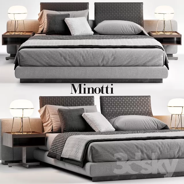 3DSKYFREE – FURNITURE - BED 3DS MAX MODELS