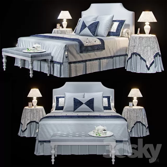 3DSKYFREE – FURNITURE - BED 3DS MAX MODELS