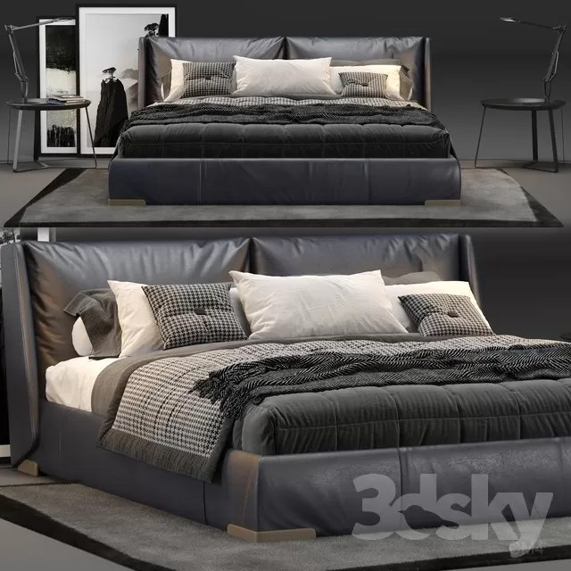 3DSKYFREE – FURNITURE - BED 3DS MAX MODELS