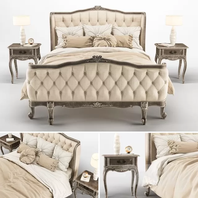 3DSKYFREE – FURNITURE - BED 3DS MAX MODELS