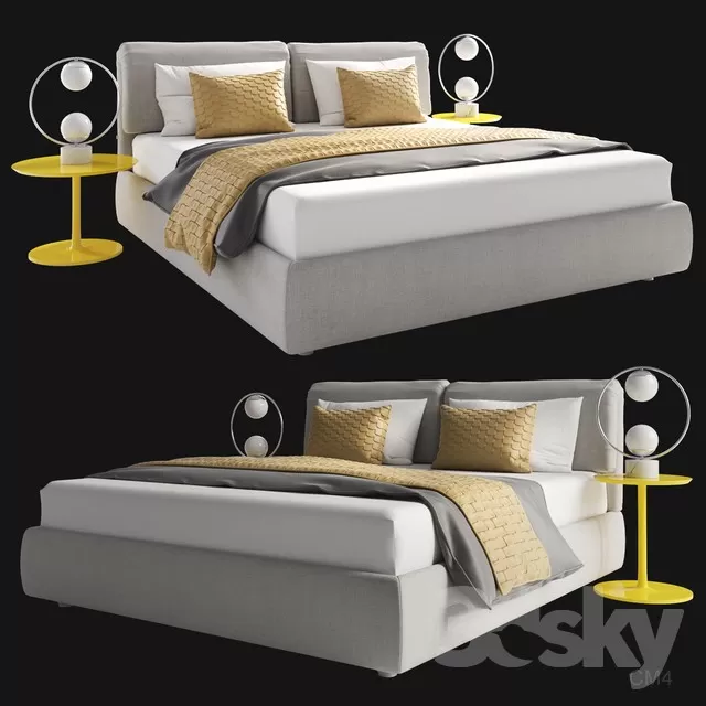 3DSKYFREE – FURNITURE - BED 3DS MAX MODELS