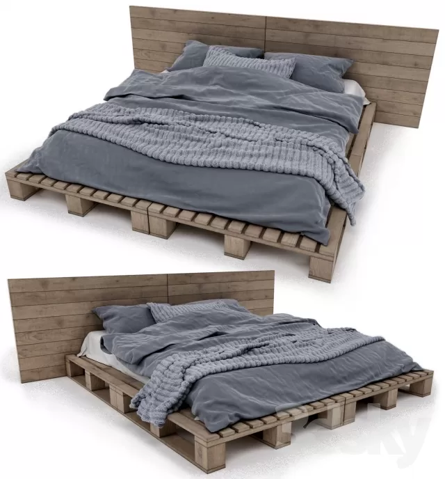 3DSKYFREE – FURNITURE - BED 3DS MAX MODELS