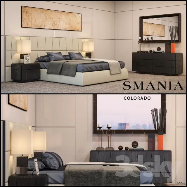 3DSKYFREE – FURNITURE - BED 3DS MAX MODELS