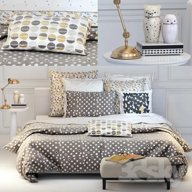 3DSKYFREE – FURNITURE - BED 3DS MAX MODELS