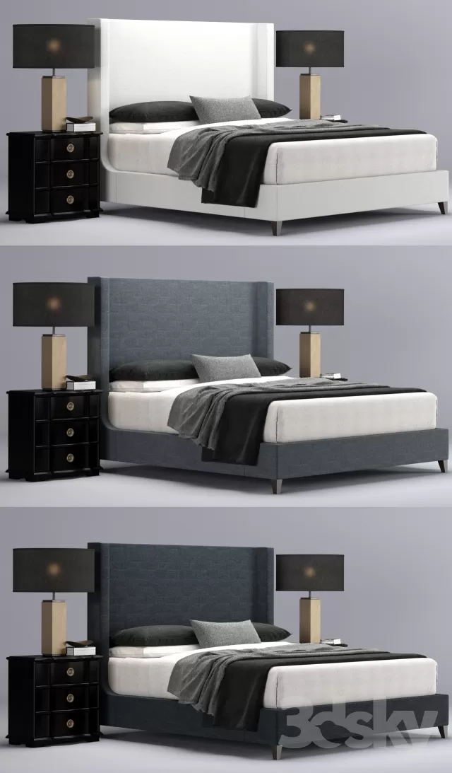 3DSKYFREE – FURNITURE - BED 3DS MAX MODELS