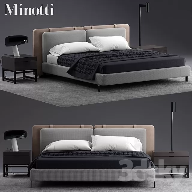 3DSKYFREE – FURNITURE - BED 3DS MAX MODELS