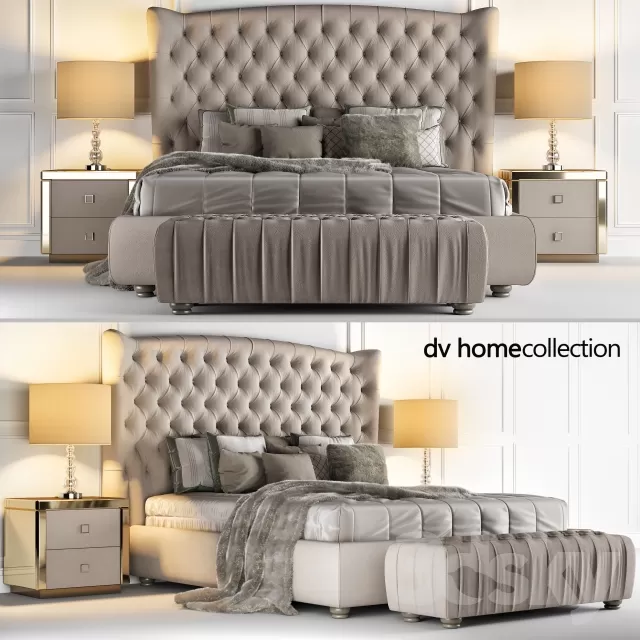 3DSKYFREE – FURNITURE - BED 3DS MAX MODELS