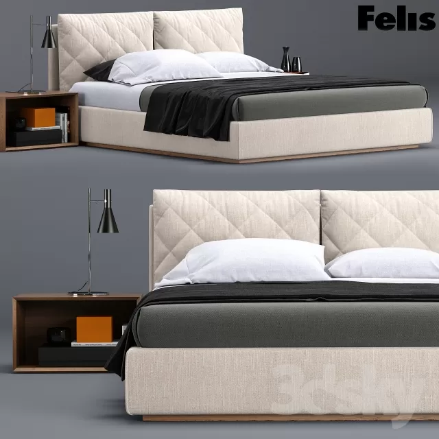 3DSKYFREE – FURNITURE - BED 3DS MAX MODELS
