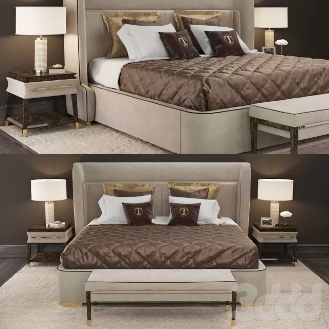 3DSKYFREE – FURNITURE - BED 3DS MAX MODELS