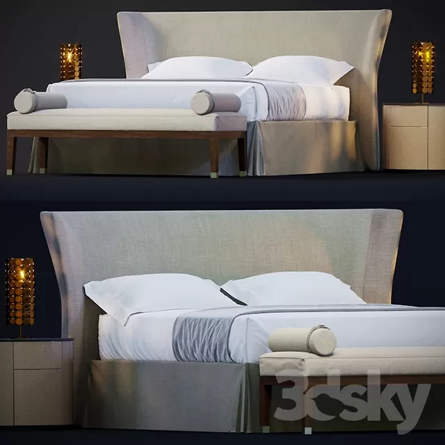 3DSKYFREE – FURNITURE - BED 3DS MAX MODELS