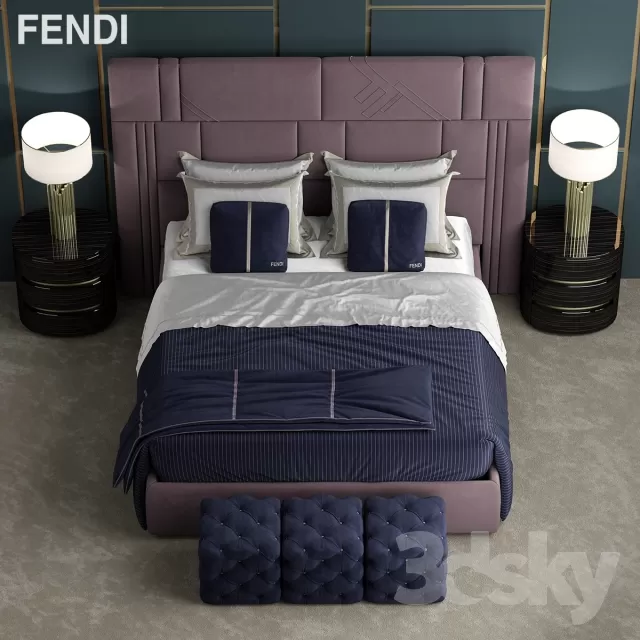 3DSKYFREE – FURNITURE - BED 3DS MAX MODELS