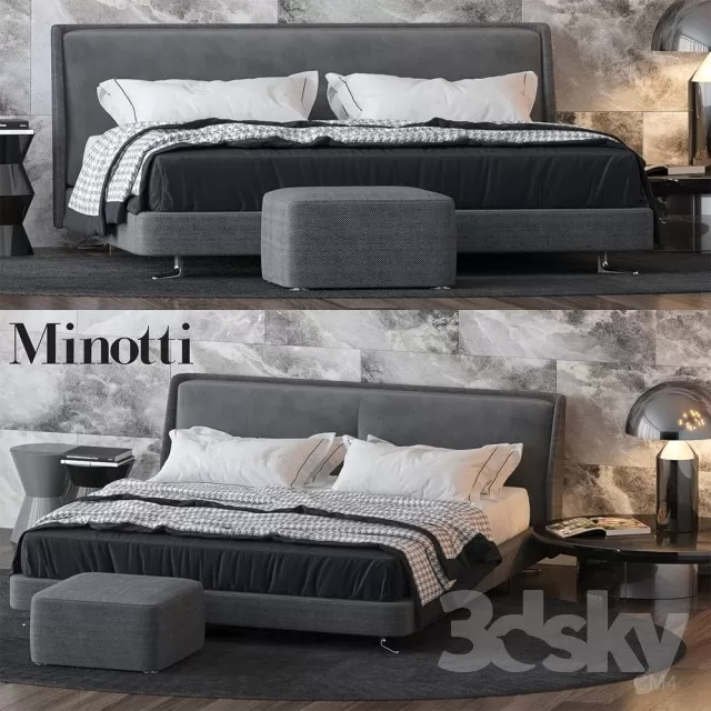3DSKYFREE – FURNITURE - BED 3DS MAX MODELS