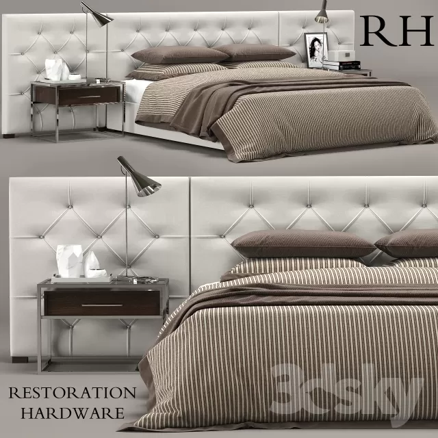 3DSKYFREE – FURNITURE - BED 3DS MAX MODELS