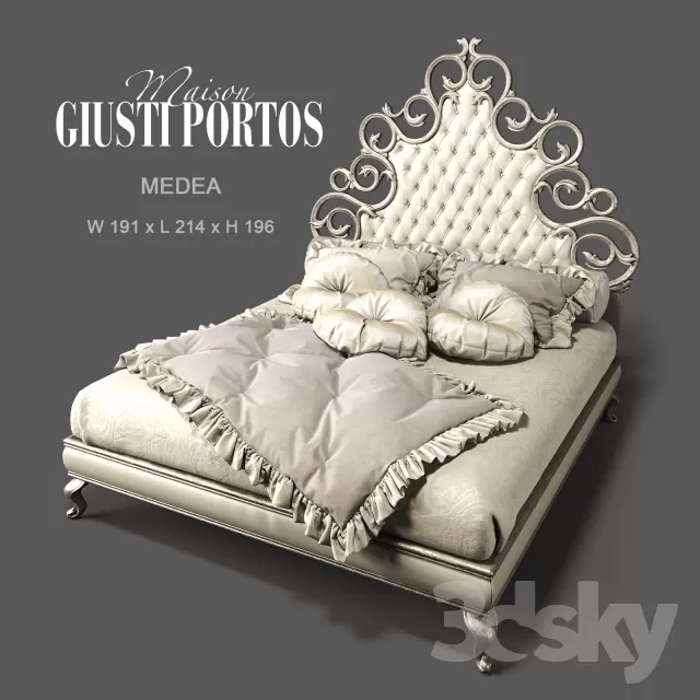 3DSKYFREE – FURNITURE - BED 3DS MAX MODELS