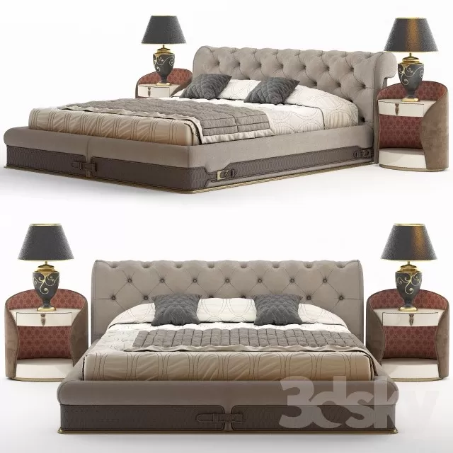 3DSKYFREE – FURNITURE - BED 3DS MAX MODELS
