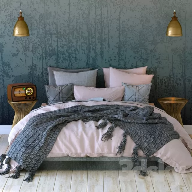 3DSKYFREE – FURNITURE - BED 3DS MAX MODELS