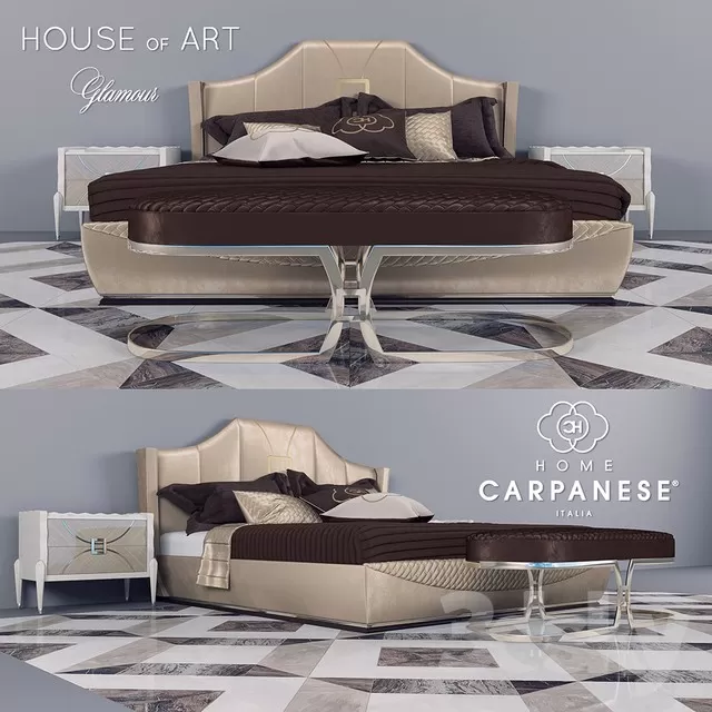 3DSKYFREE – FURNITURE - BED 3DS MAX MODELS